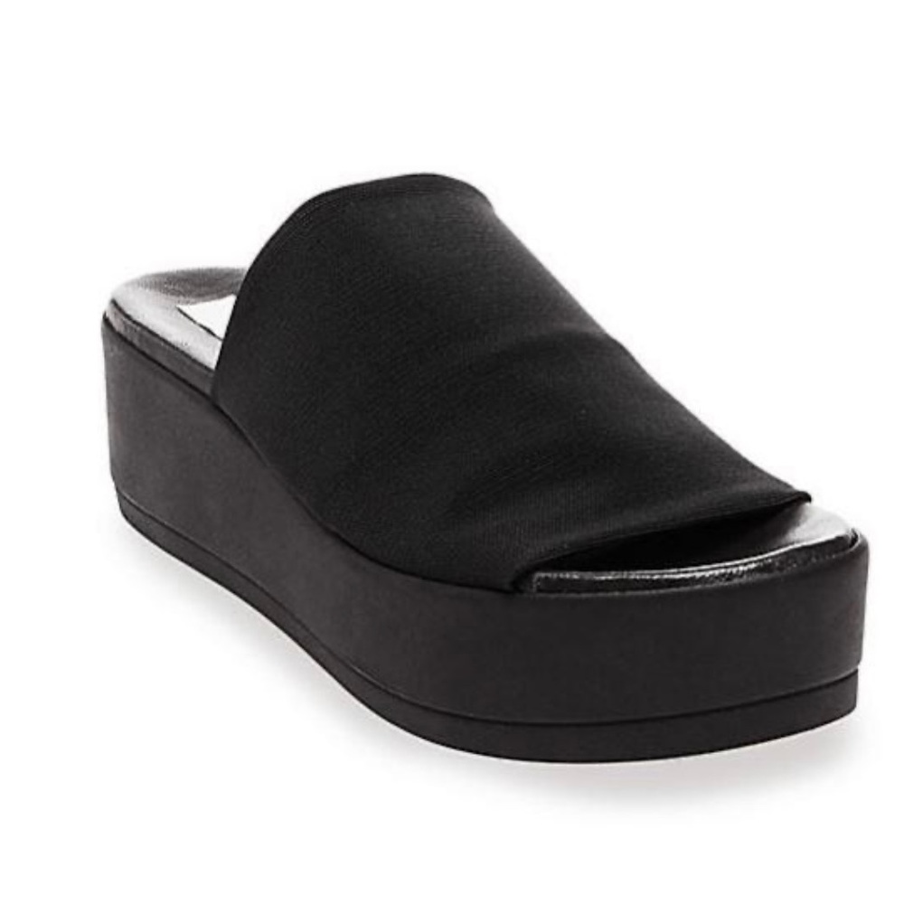 Steve Madden Y2K slinky black slides (2017)